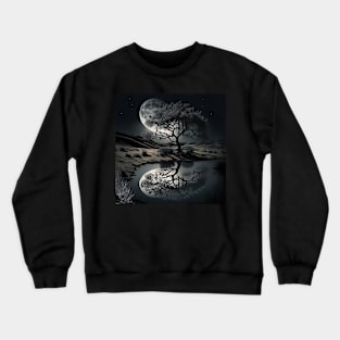 The shadows stretch, long and lean As the moonlight makes everything serene It bathes the earth in its silver glow And the night's secrets it doth show Crewneck Sweatshirt